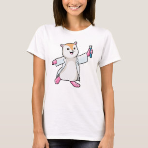 Hamster as Scientist with Test tube T-Shirt