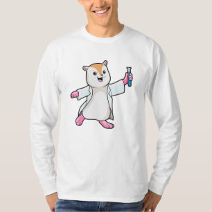 Hamster as Scientist with Test tube T-Shirt