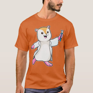 Hamster as Scientist with Test tube T-Shirt
