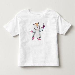 Hamster as Scientist with Test tube Toddler T-Shirt