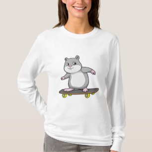 Hamster as Skater with Skateboard T-Shirt