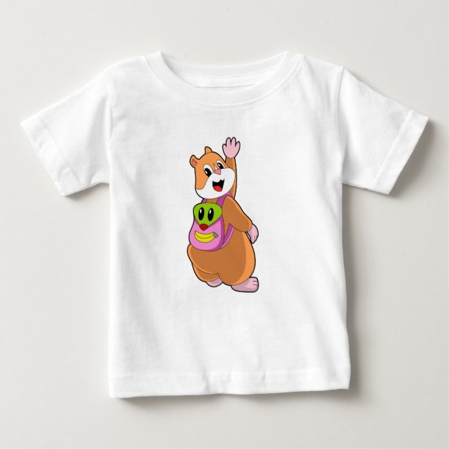 Hamster as Student with Backpack.PNG Baby T-Shirt (Front)