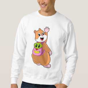 Hamster as Student with Backpack.PNG Sweatshirt