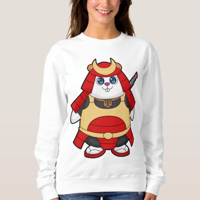 Hamster as Warrior with Armour Sweatshirt (Front)