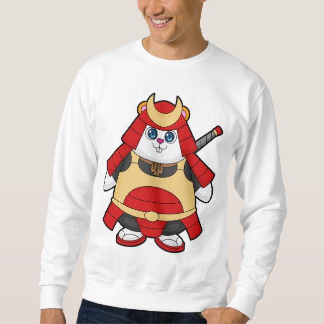 Hamster as Warrior with Armour Sweatshirt (Front)