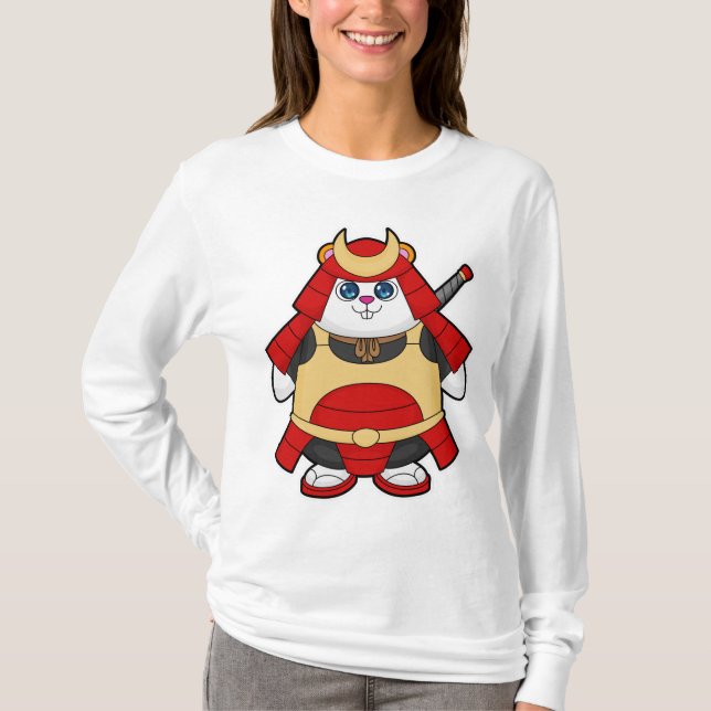 Hamster as Warrior with Armour T-Shirt (Front)