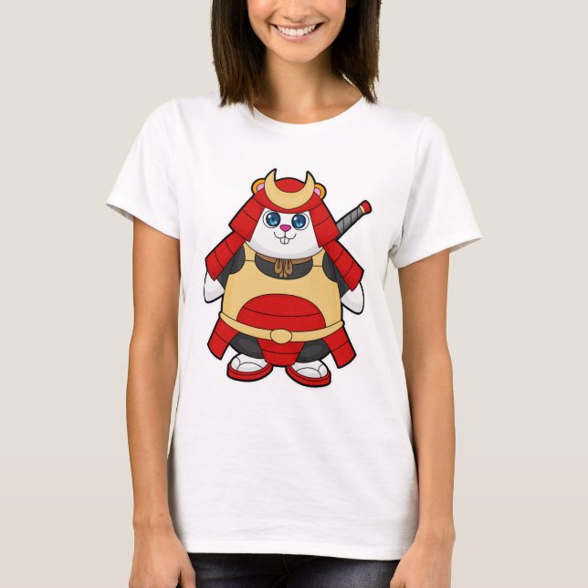 Hamster as Warrior with Armour T-Shirt (Front)
