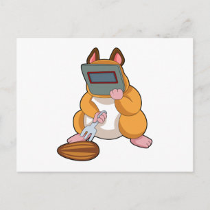 Hamster as Welder.PNG Postcard