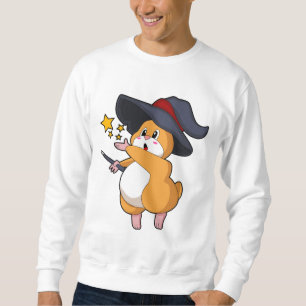 Hamster as Wizard with Magic wand Sweatshirt