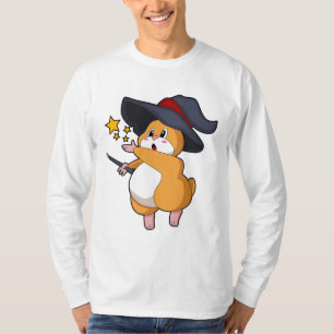 Hamster as Wizard with Magic wand T-Shirt