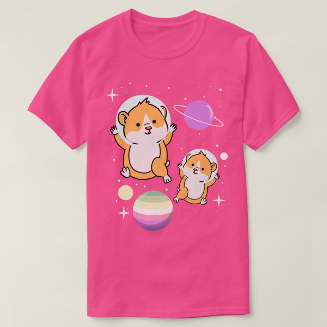 Hamster Astronaut Genderfae Pride  T-Shirt (Design Front)