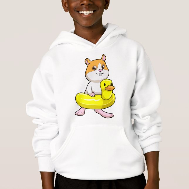 Hamster at Beach with Duck as Swim ring (Front)