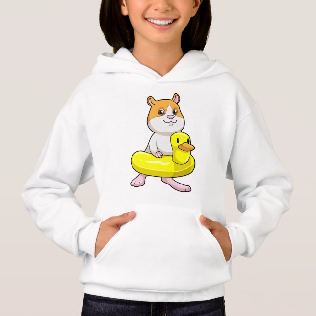 Hamster at Beach with Duck as Swim ring (Front)