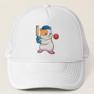 Hamster at Cricket with Cricket bat & Cap