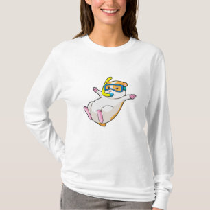 Hamster at Diving with Swimming goggles T-Shirt