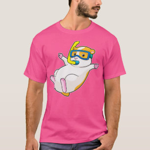 Hamster at Diving with Swimming goggles T-Shirt