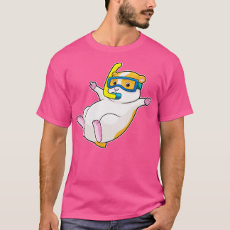 Hamster at Diving with Swimming goggles T-Shirt