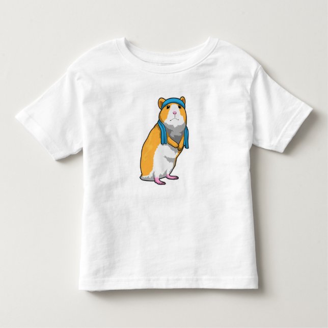 Hamster at Fitness with Towel Toddler T-Shirt (Front)