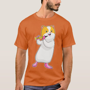 Hamster at Music with Flute T-Shirt