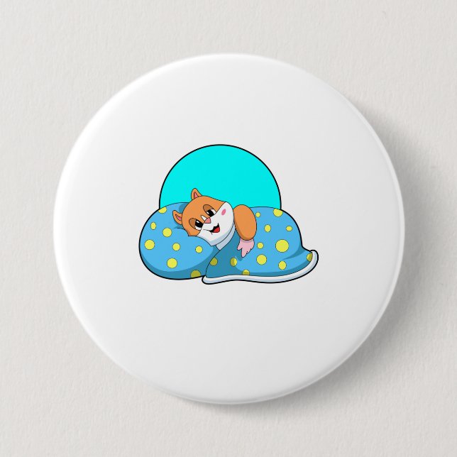 Hamster at Sleeping with Blanket.PNG 7.5 Cm Round Badge (Front)