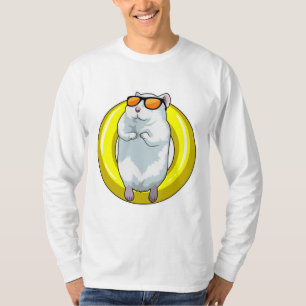 Hamster at Swimming with Swim ring T-Shirt