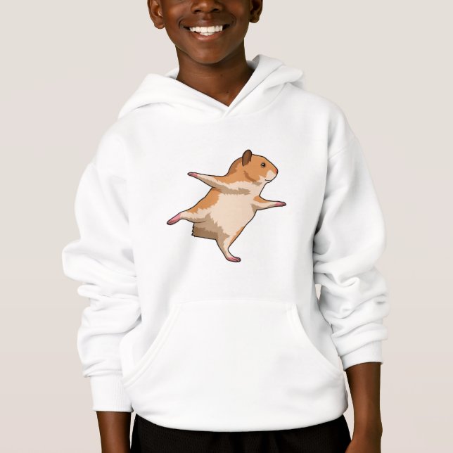 Hamster at Yoga Stretching Legs (Front)