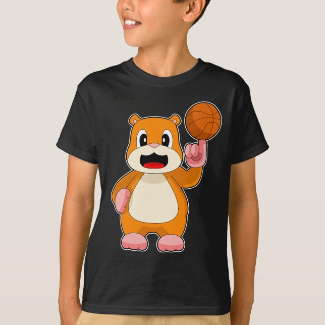 Hamster Basketball player Basketball T-Shirt (Front)