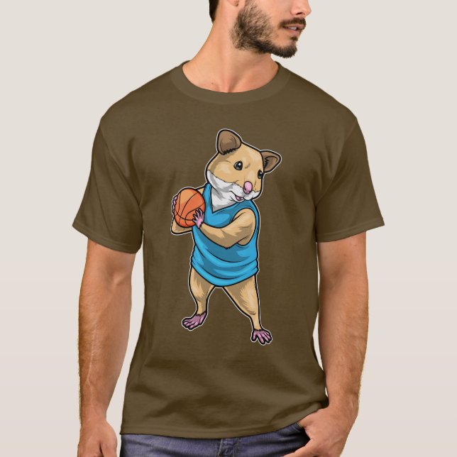 Hamster Basketball player Basketball T-Shirt (Front)