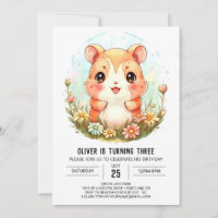 Hamster Birthday in Boho Style