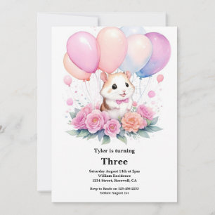 Hamster Birthday Invitation