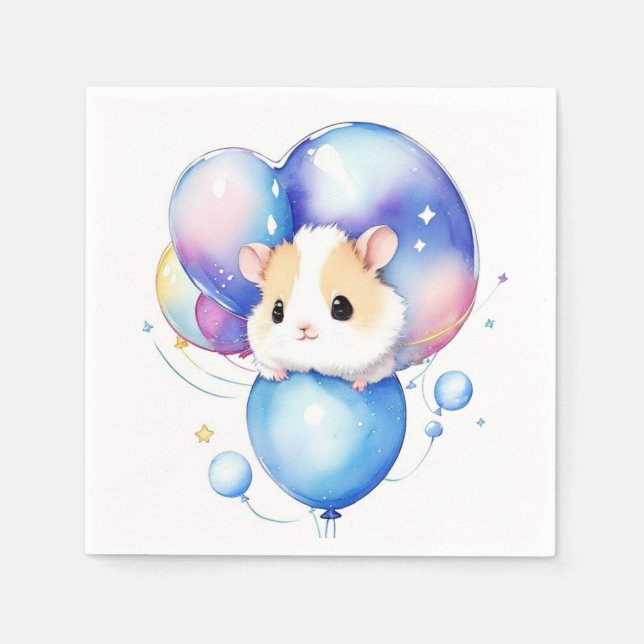 Hamster Birthday Napkin (Front)