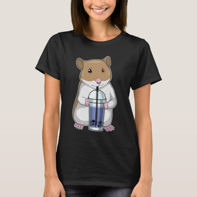 Hamster Boba tea T-Shirt (Front)