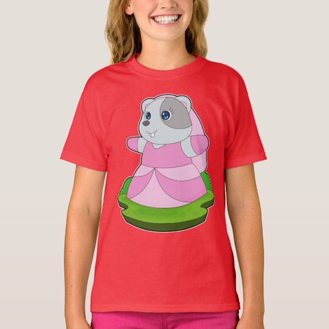 Hamster Bride Veil Wedding T-Shirt (Front)