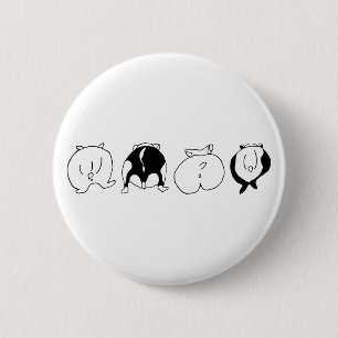 Hamster Butts 6 Cm Round Badge
