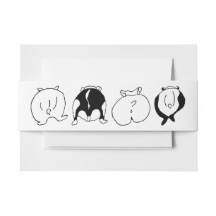 Hamster Butts Invitation Belly Band