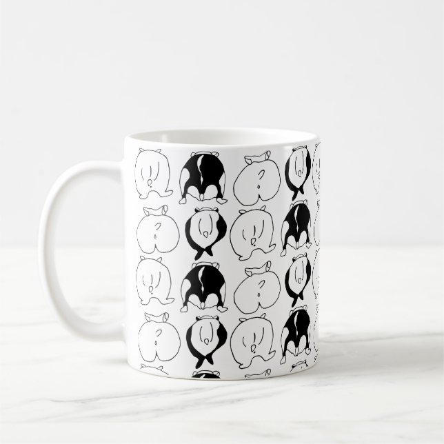 Hamster Butts Pattern Coffee Mug (Left)