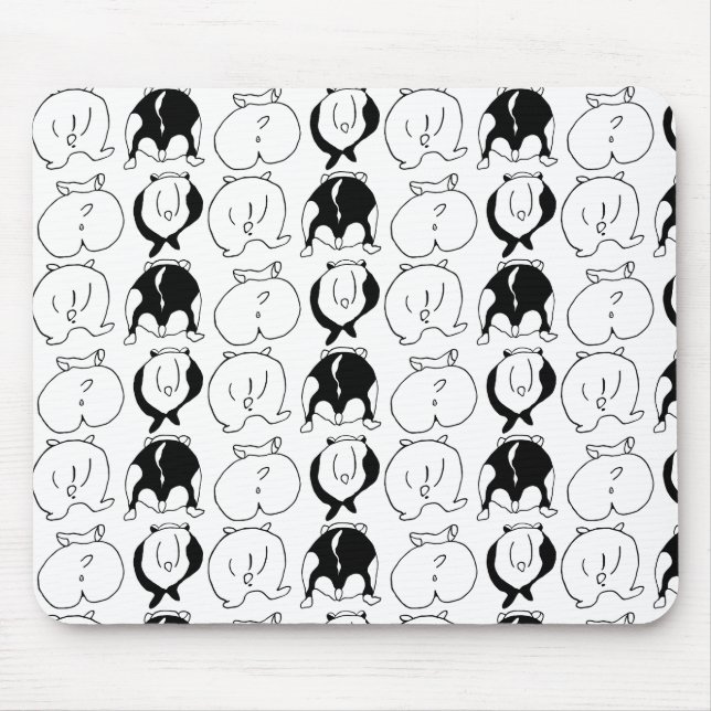 Hamster Butts Pattern Mouse Pad (Front)