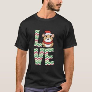 Hamster Christmas Day Xmas Party Rodent Pet Santa T-Shirt