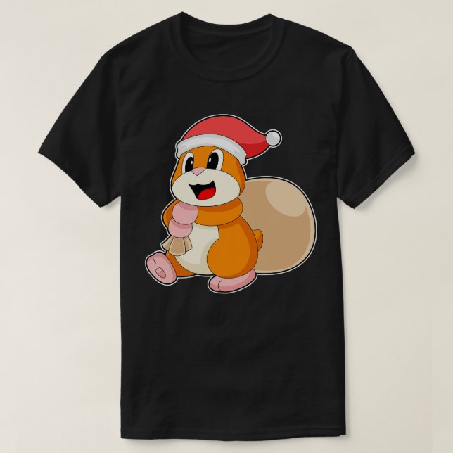 Hamster Christmas Sack T-Shirt (Design Front)