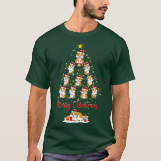 Hamster Christmas Tree Lights Funny Hamster Xmas T T-Shirt
