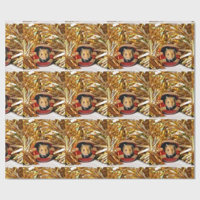 Hamster Christmas Wrapping Paper (Flat)