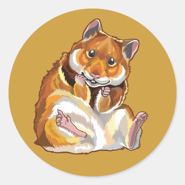 hamster classic round sticker (Front)