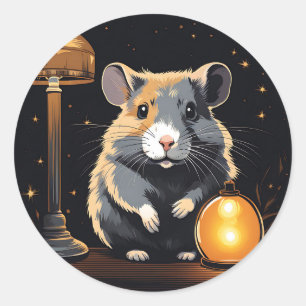 Hamster Cosy Ambiance Classic Round Sticker