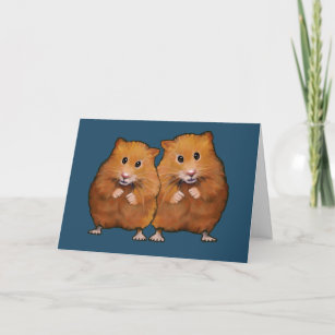 Hamster Couple: Anniversary: You Two Are So Cute Card