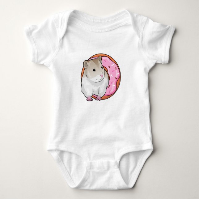Hamster Donut Baby Bodysuit (Front)