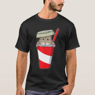Hamster Drinking Cup Straw T-Shirt
