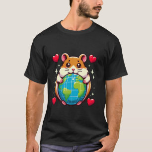 Hamster Earth Day Hug Love Owner Planet Lover Kids T-Shirt