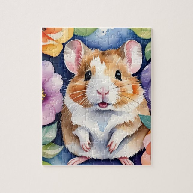 Hamster Family Pet Portrait Jigsaw Puzzle (Vertical)