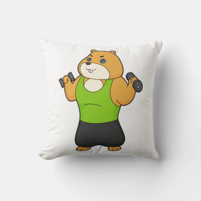 Hamster Fitness Dumbbell Cushion (Front)