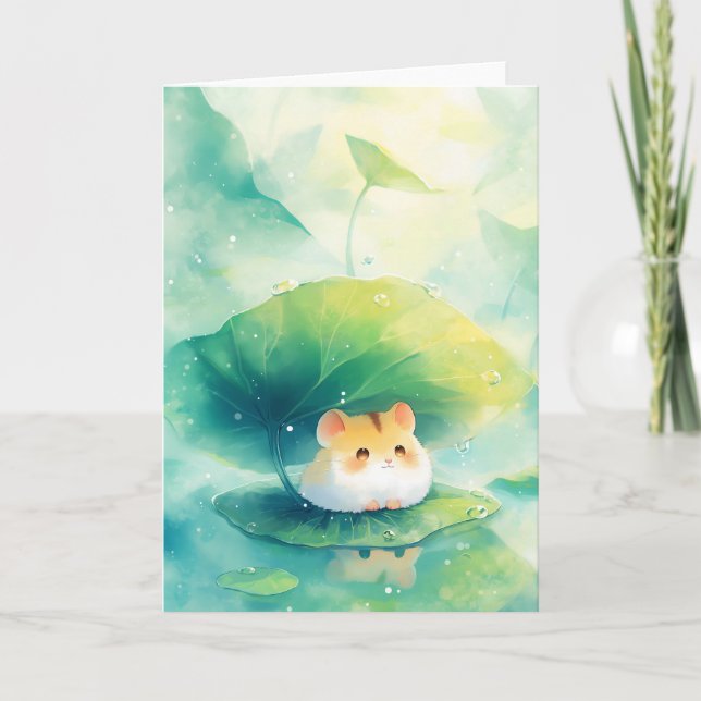 Hamster Floating Fun Card (Front)